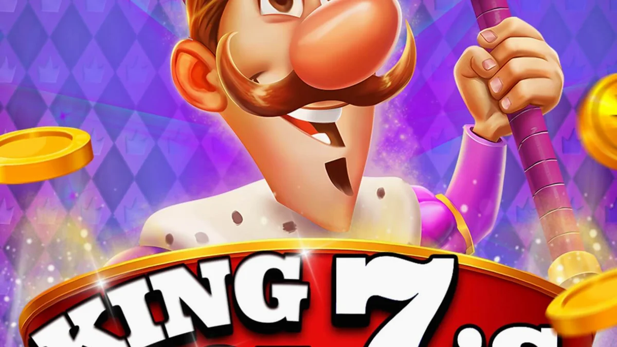 Tampilan visual slot King of 7's dengan tema kerajaan dan simbol Lucky 7.